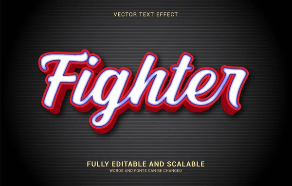 Editable Text Effect Fighter Style Can Used Make Title — стоковый вектор
