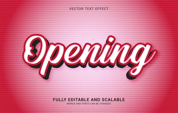 Editable Text Effect Opening Style Can Use Make Title — Vettoriale Stock