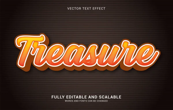 Editable Text Effect Treasure Style Can Use Make Title — Stockvector