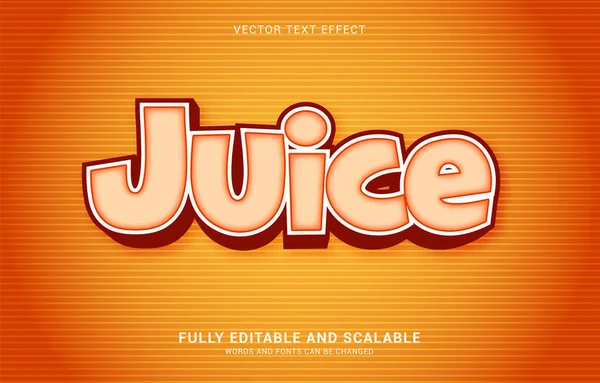 Redigerbar Text Effekt Juice Stil Kan Användas För Att Göra — Stock vektor