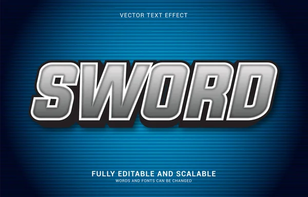 Upravitelný Textový Efekt Meč Styl Může Být Použit Vytvoření Titulek — Stockový vektor