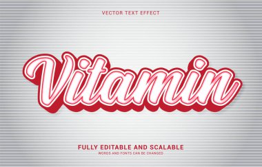 düzenlenebilir metin efekti, başlık yapmak için vitamin biçimi kullanılabilir