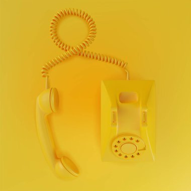 Handset 'li klasik Rotary Phone. Vektör