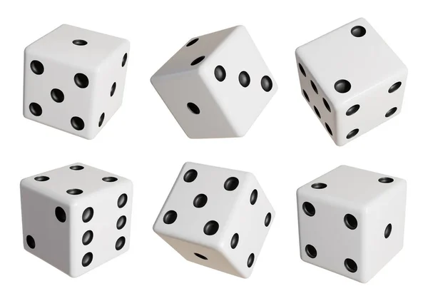 Realisztikus részletes 3D Szerencsejáték kocka készlet. Vektor — Stock Vector