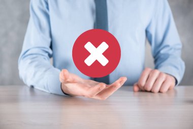 Elle tutulan simge, iptal simgesi, simgeyi iptal et. Düz kırmızı simge işaretle. round. round.round.round. X işareti iptal. Yanlış işaretleme. Reddedildi. Koyu arkaplanda.banner. Boşluk. Metin için yer