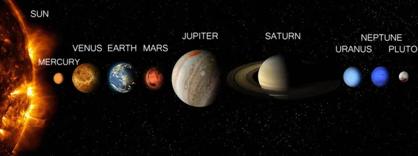 Sistema Solar Planeta Cometa Sol Estrella Mercurio Venus Planeta Tierra — Foto de Stock