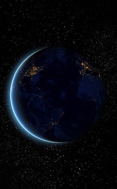 Uzaydaki gezegenin dikey duvar kağıdı. Dış karanlık uzay duvar kâğıdı. Gezegenin yüzeyi. Küre. Yörüngeden bak. Bu görüntünün elementleri NASA tarafından desteklenmektedir.