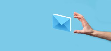 E-posta pazarlama ve bülten konsepti. Haber bülteni e-postası ile bizimle irtibata geçin ve kişisel bilgilerinizi posta konseptinden koruyun. İş dünyasındaki doğrudan satışların şeması. E- posta için istemci listesi