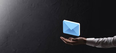 E-posta pazarlama ve bülten konsepti. Haber bülteni e-postası ile bizimle irtibata geçin ve kişisel bilgilerinizi posta konseptinden koruyun. İş dünyasındaki doğrudan satışların şeması. E- posta için istemci listesi