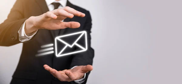 Email marketing and newsletter concept.Contact us by newsletter email and protect your personal information from spam mail concept.Scheme of direct sales in business. List of clients for mailing