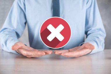 Elle tutulan simge, iptal simgesi, simgeyi iptal et. Düz kırmızı simge işaretle. round. round.round.round. X işareti iptal. Yanlış işaretleme. Reddedildi. Koyu arkaplanda.banner. Boşluk. Metin için yer