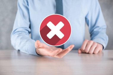 Elle tutulan simge, iptal simgesi, simgeyi iptal et. Düz kırmızı simge işaretle. round. round.round.round. X işareti iptal. Yanlış işaretleme. Reddedildi. Koyu arkaplanda.banner. Boşluk. Metin için yer