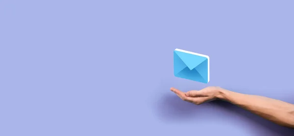 Email 마케팅 Concept Newsleter 이메일로 우리에게 연락하고 Spam Mail Concept — 스톡 사진