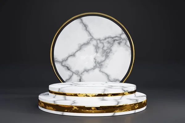 3 boyutlu üretilmiş. Görünüm, kaide veya platform için mermer kaide, boş ürün standı.