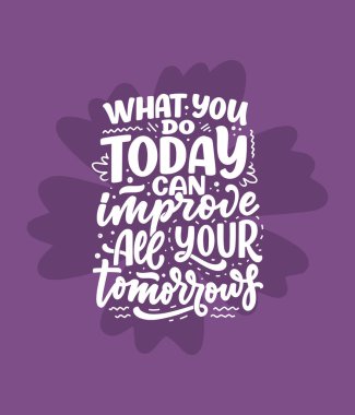 Modern kaligrafi tarzında iş motivasyonuyla ilgili el çizimi harfler. Baskı ve poster tasarımı için ilham sloganı. Vektör