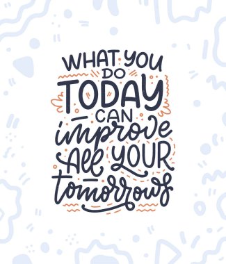 Modern kaligrafi tarzında iş motivasyonuyla ilgili el çizimi harfler. Baskı ve poster tasarımı için ilham sloganı. Vektör