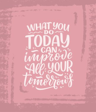 Modern kaligrafi tarzında iş motivasyonuyla ilgili el çizimi harfler. Baskı ve poster tasarımı için ilham sloganı. Vektör