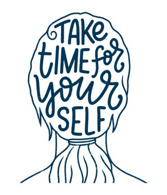 Slogan yazarken kendini sev. Blog, poster ve baskı tasarımı için komik bir alıntı. Kişisel bakım hakkında modern yazı.