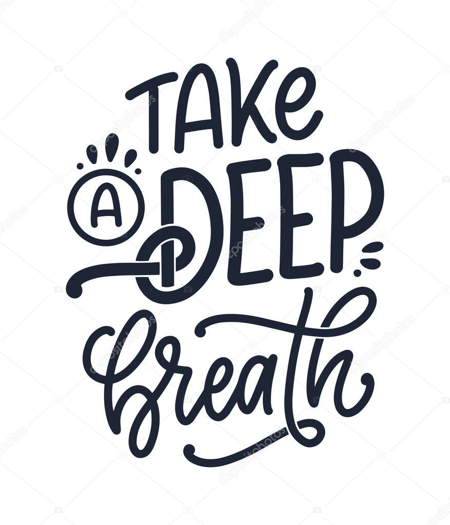 Lettering slogan about therapy. Mental healthcare. Funny quote for blog, poster and print design. Modern calligraphy text. Vector illustration