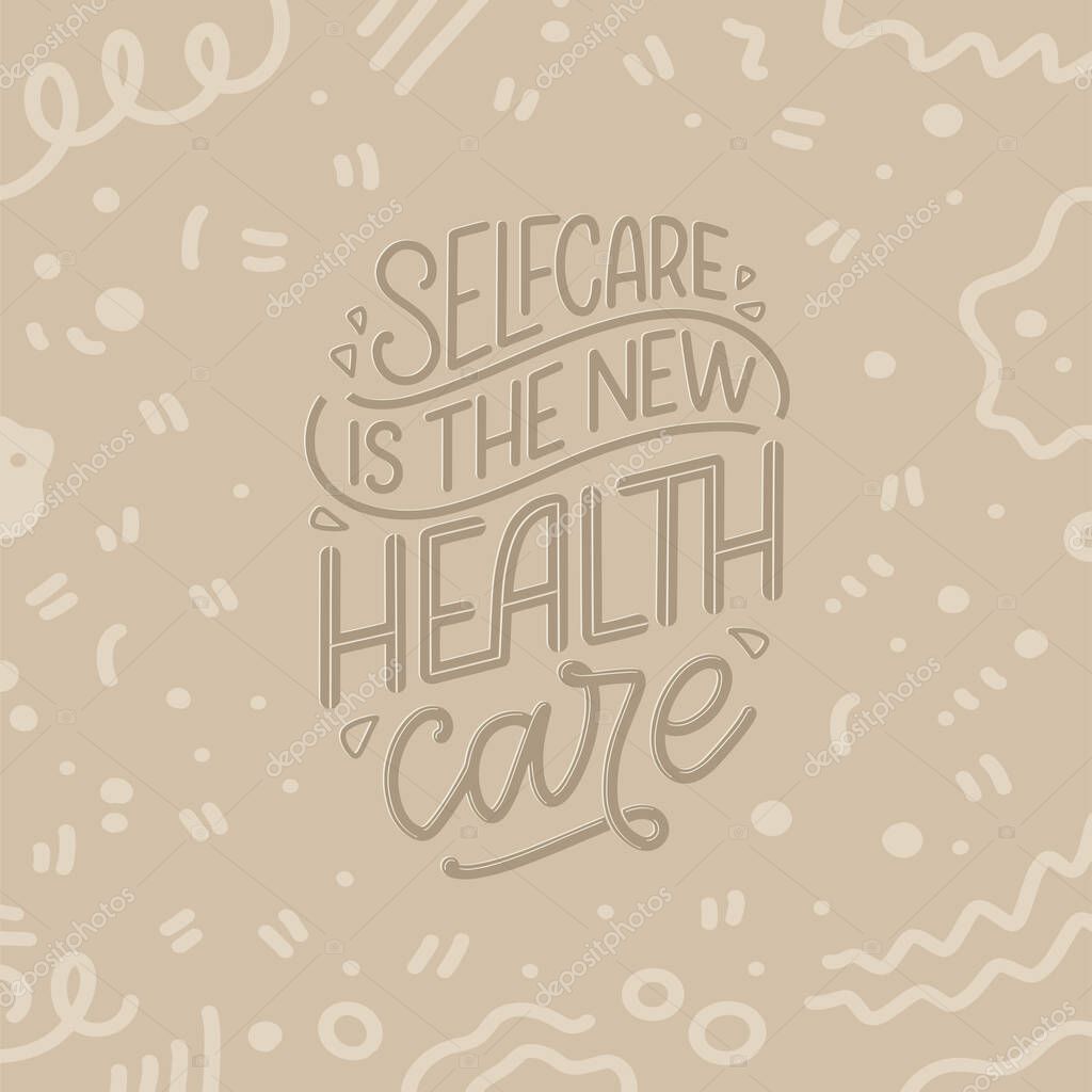 Lettering slogan about therapy. Mental healthcare. Funny quote for blog, poster and print design. Modern calligraphy text. Vector illustration