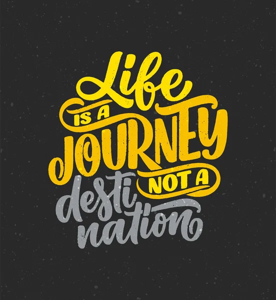 Hand drawn motivation lettering quote in modern calligraphy style. Inspiration slogan for print and poster design. Vector — Stock Vector