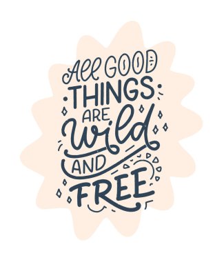 Dağlarla ilgili alıntılı bir poster. Slogan olarak. Baskı tasarımı için motive edici bir ifade. Vektör illüstrasyonu