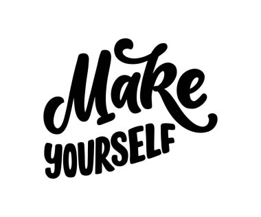 El çizimi motivasyon harfleri modern kaligrafi tarzında. Baskı ve poster tasarımı için ilham sloganı. Vektör illüstrasyonu