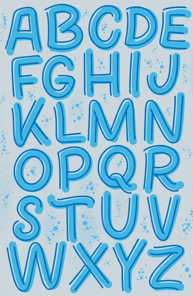Cartel Con Letras Dibujadas Mano Fuente Typography Alfabeto Divertido Para Gráficos Vectoriales