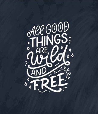 Dağlarla ilgili alıntılı bir poster. Slogan olarak. Baskı tasarımı için motive edici bir ifade. Vektör illüstrasyonu