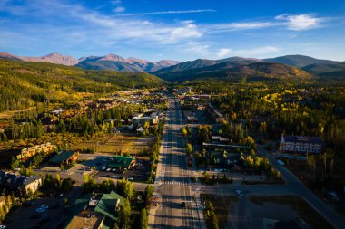 aerial shot of small town with detached houses