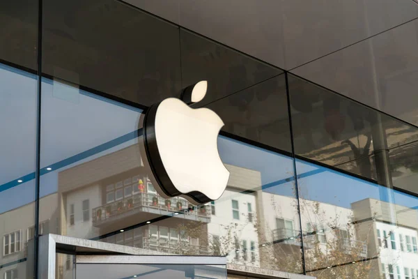 Full Glass Windows Of A Closed Apple Store Stock Photo - Download