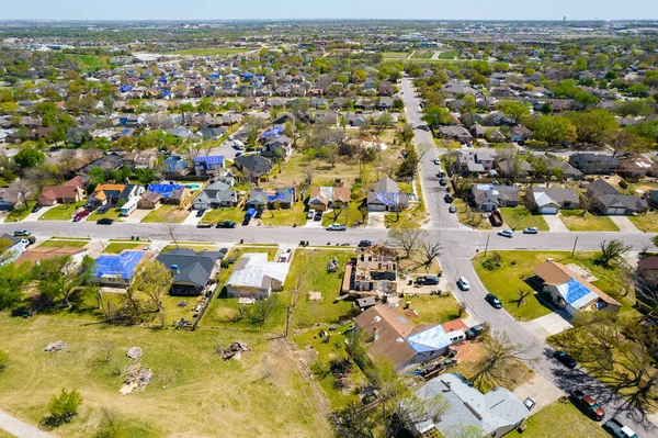 Aerial Shot Small Town Detached Houses — Stockfoto