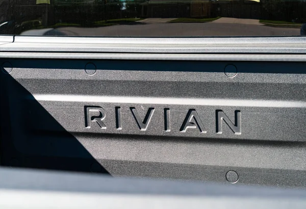 Close Tiro Rivian Caminhão Elétrico — Fotografia de Stock