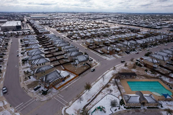 Aerial Shot Small Town Detached Houses — Photo