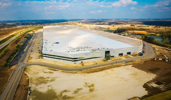 Austin Tesla Gigafactory 'nin hava görüntüsü