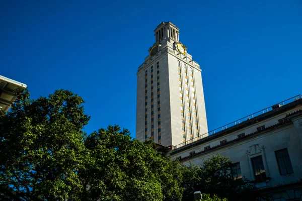 Austin Landmark Clock Tower Looking Clear Blue Skies Austin Texas — Photo