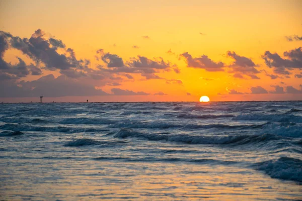 Shot Beautiful Seashore Sunset — Foto Stock