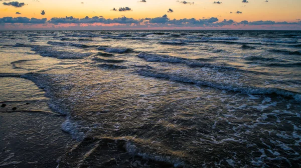 Shot Beautiful Seashore Sunset — Foto Stock