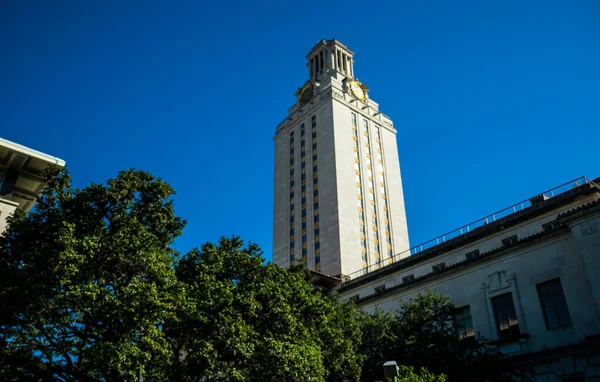 Austin Landmark Clock Tower Looking Clear Blue Skies Austin Texas — Photo