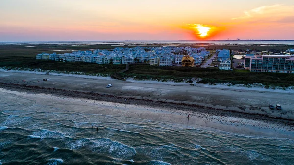 Aerial Drone View Paradise Island New Development Real Estate Homes — Stok fotoğraf