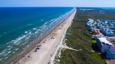 aerial  shot of beautiful seashore 