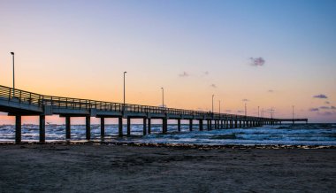  shot of beautiful seashore on sunset