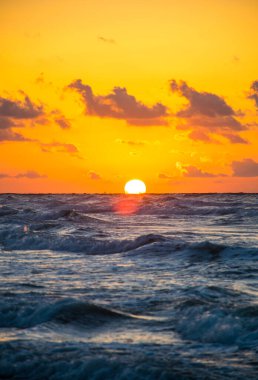  shot of beautiful seashore on sunset