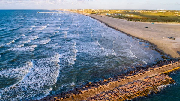 Aerial Shot Beautiful Seashore — Zdjęcie stockowe