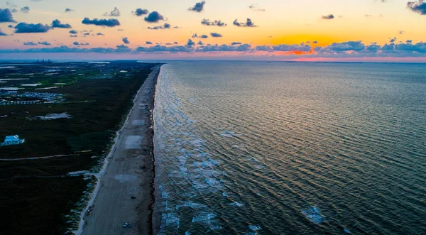 Shot Beautiful Seashore Sunset — Zdjęcie stockowe