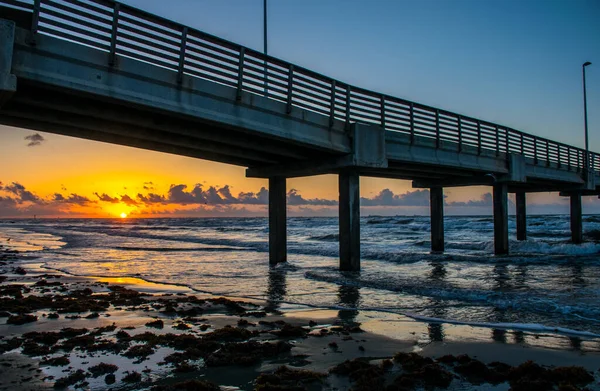 Shot Beautiful Seashore Sunset — Stok fotoğraf