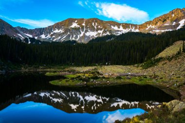 Dağlardaki güzel göl, doğa.
