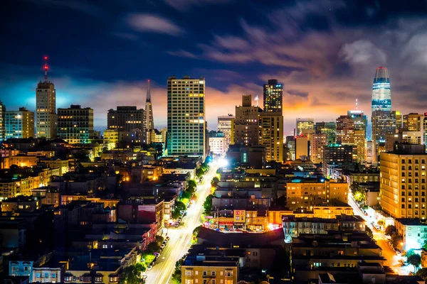 San Francisco California Cityscape Skyline Moderne Innenstadt Der Amerikanischen Stadt — Stockfoto