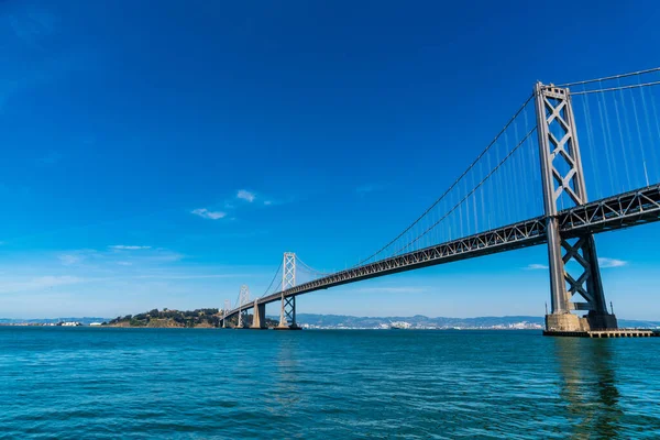 Plano Infra Estrutura Longo Oakland Para San Francisco Bay Bridge — Fotografia de Stock