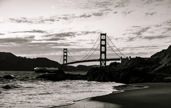 캘리포니아 게이트 브리지와 샌프란시스코만 — 스톡 사진